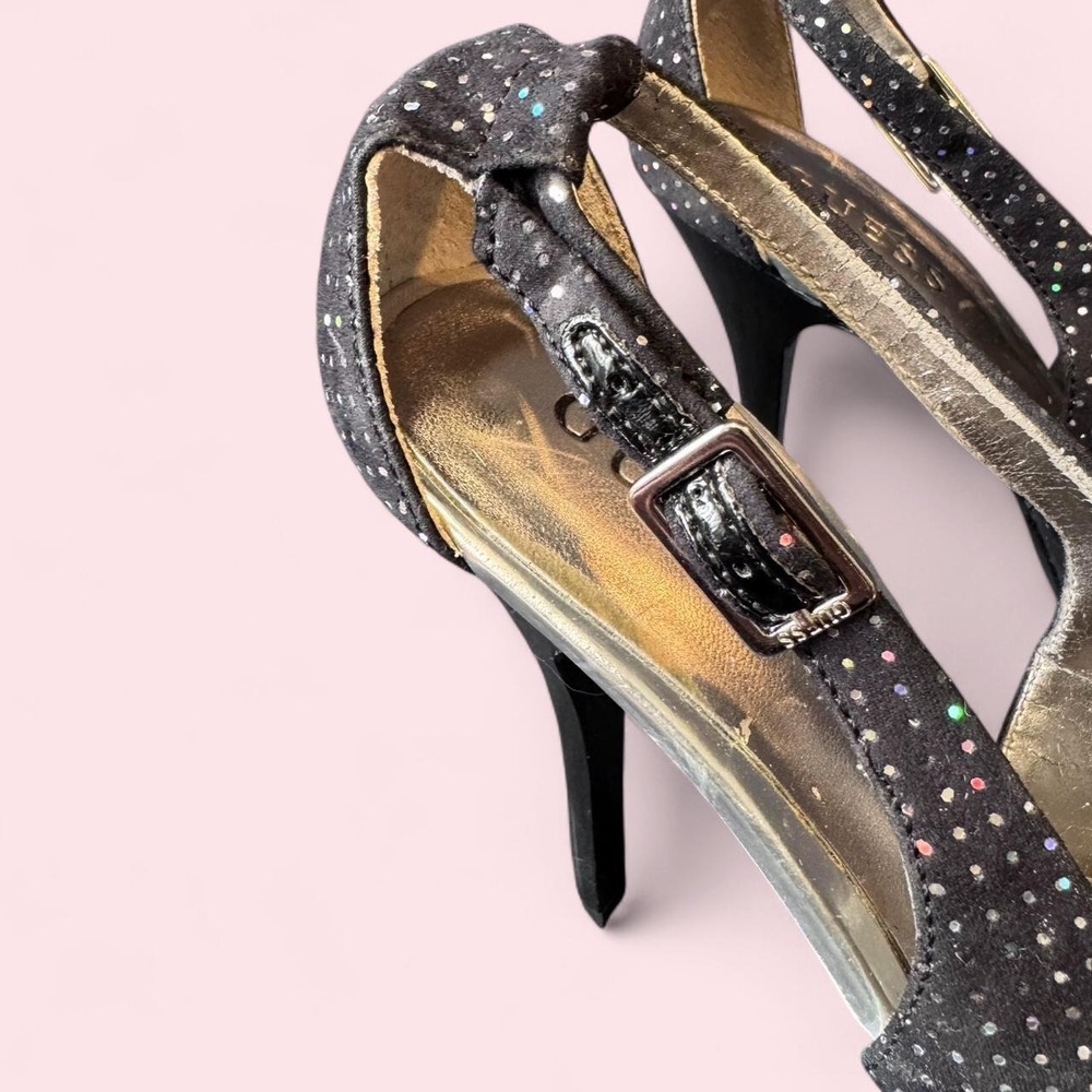 Guess Rhinestone platform heels ✨🖤 - Picture 7 of 8
